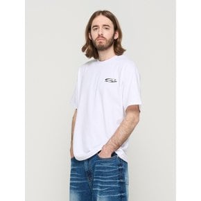 CIRCLE SMALL LOGO OVER SHORT SLEEVE T-SHIRT (WHITE)