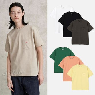 단톤 여성 반팔 포켓 티셔츠 DT-C0197 7색상 DANTON W PLAIN SHORT SLEEVE POCKET T-SHIRT