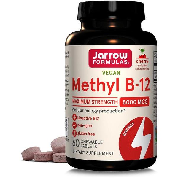 자로우포뮬러스 B 12 5000 mcg 60 체리 맛있는 츄어블 타블렛