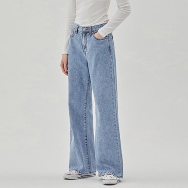 률앤와이 DENIM WIDE PANTS LIGHT INDIGO