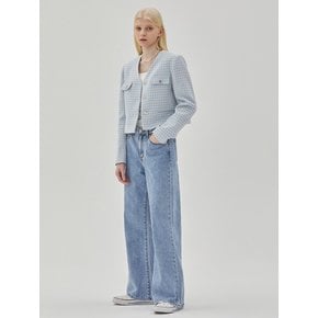 DENIM WIDE PANTS LIGHT INDIGO