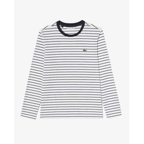 라코스테 (여성) 25SS 스트라이프 긴팔 티셔츠 TF922E-55G 031(블랙)