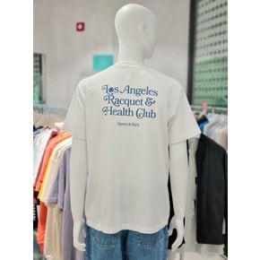 [시흥점] 남여공용 화이트  LA RACQUET CLUB 라운드 반팔 티셔츠 GHT52S010