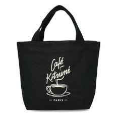 메종키츠네 국내배송 24FW 메종키츠네 카페 미니 토트백 CKNU05107WW9001 BLACK