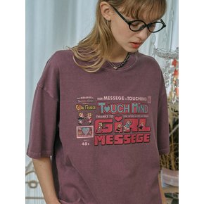 터치마인드 피그먼트 반팔티 애쉬퍼플