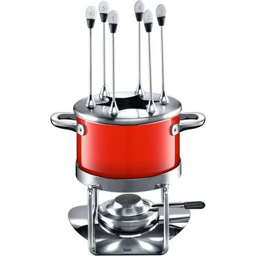  독일 실리트 냄비 1684734 Silit Passion Red Fondue-Set 10-teilig Fondue fur 6 Personen Sila