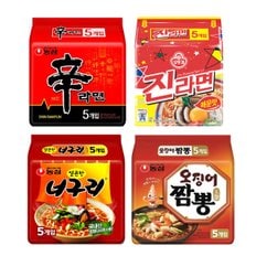 매운라면 기획팩 (신라면5P + 진라면매운5P + 얼큰한너구리5P + 오징어짬뽕5P)