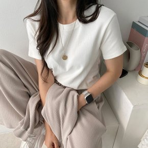 / 당일발송 베이직 도톰 피치 기모 반팔 티셔츠