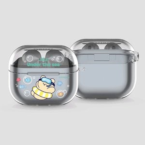  (갤럭시 버즈3/버즈3프로)투명케이스 Galaxy buds3/buds 3pro Clear case 애니멀썸머비치