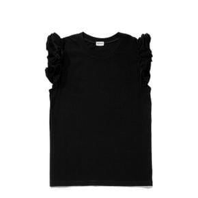 THE KIKI SLEEVELESS SHIRTS - BLACK