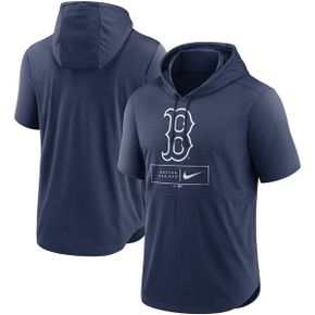 [해외] 870428 나이키 MLB 보스턴 레드삭스 Lockup Short Sleeve Lightweight Hooded Top - Navy