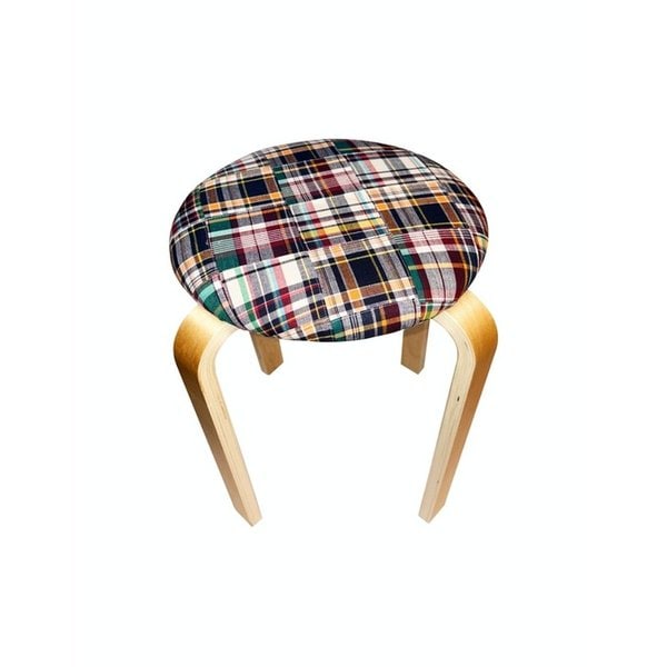 Real patchwork stool (brown)