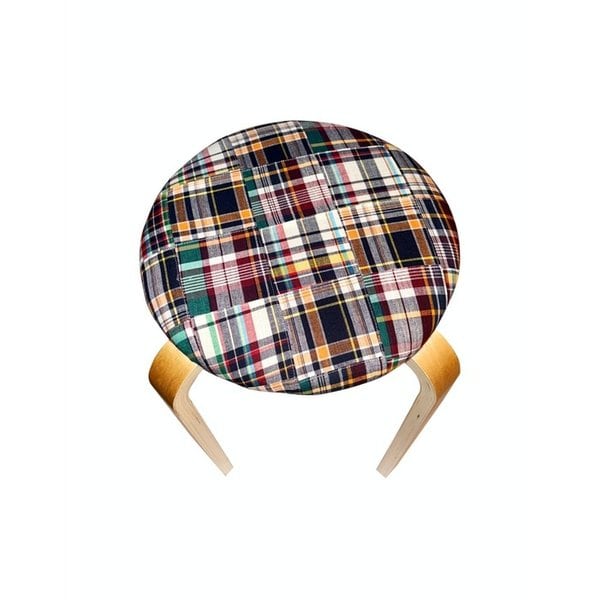 Real patchwork stool (brown)