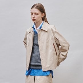 Leather Combo Blouson_BEIGE