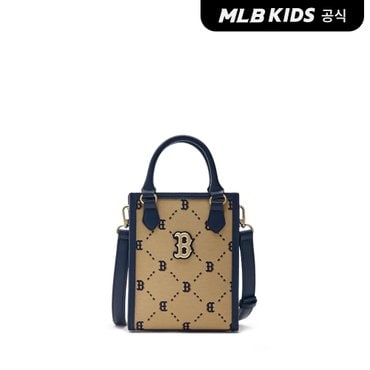 MLB키즈 (공식)24N 다이아 모노그램 미니 토트백 BOS (Beige)