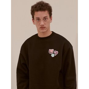 Patch Over fit Sweatshirt AMM1105 (Black)