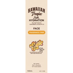 하와이안 트로픽 실크 하이드레이션 페이스 무향 선스크린 로션 SPF50+ Hawaiian Tropic 100ml