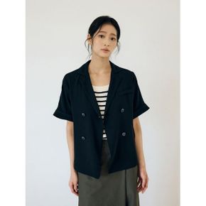 벨티드 반팔 더블 자켓_P428060695