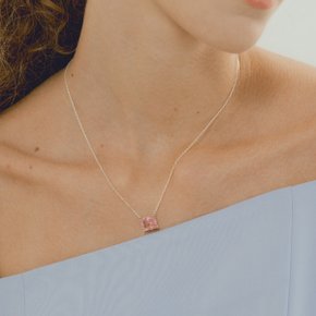 Pink square Necklace