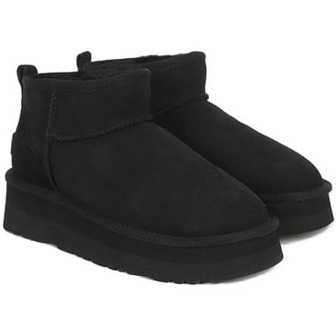  [정품] 오즈어그웨어 UGG 클래식 플랫폼 울트라 미니 양털 부츠 (OUW101P-BLACK)