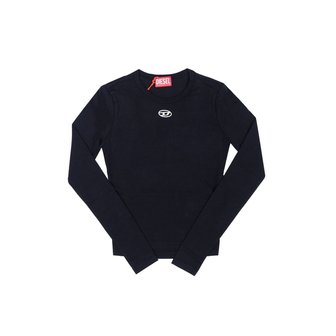 디젤 A19916 0AHQH 900 (T-UNCUTIESLONG-LS-OD) 오벌 D 로고 여성 긴팔티