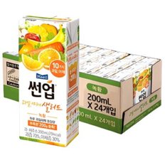 매일유업 썬업 과일 야채 샐러드 녹황 200ml x 24개_YR