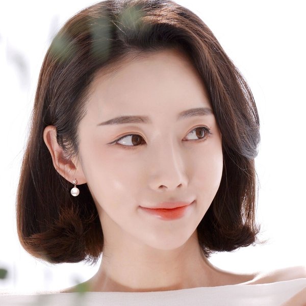 14K 골드필드핀 여성 웨딩 패션 선샤인 진주 귀걸이