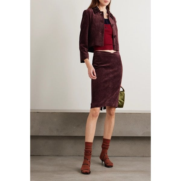 크롭 장식 벨벳 재킷 46376663162976752