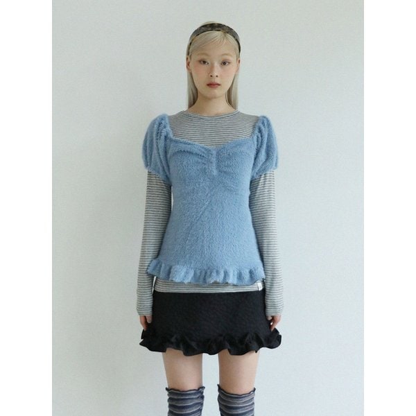 THIN STRIPED T-SHIRT(GREY)