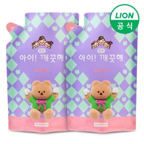 아이깨끗해X어프어프 대용량 핸드워시 450ml 리필 2개 숲속향기