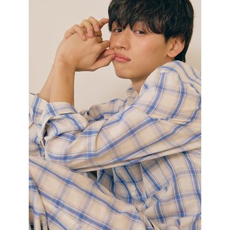 울랄라 후즈 긴팔 남성페어 블루 (32수)