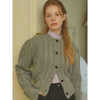 프뮤아무르 Merino Touch Twist Cardigan - Grey