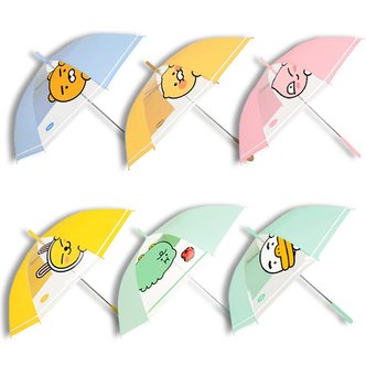 카카오프렌즈 투명 장우산 카카오 우산 어피치 라이언 춘식이 죠르디 어린이 아동 초등학생