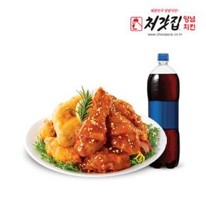 처갓집 양념치킨 후라이드반+양념반+콜라1.25L