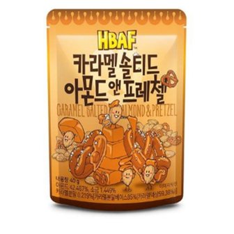  HBAF 바프 길림 카라멜 솔티드 아몬드 앤 프레첼 40g x 30개 (무료배송)