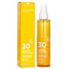 클라랑스 - 빛나는 태양 바디 오일 하이 프로텍션 SPF 30