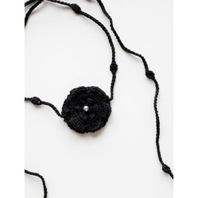 Special crochet knitted flower choker necklace