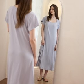 플레어 볼레로 드레스 - 라벤더블루