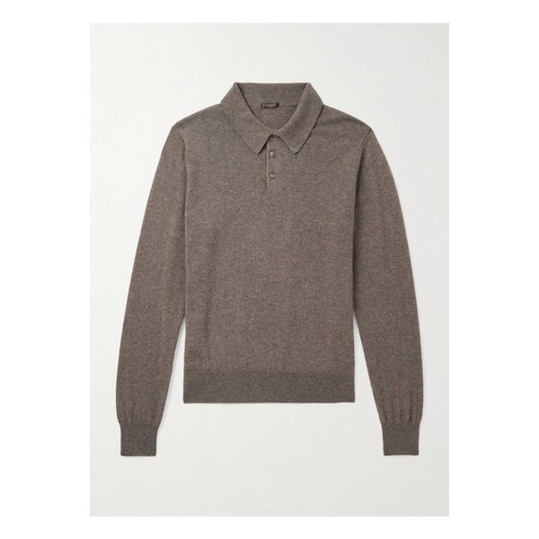 루비나찌 캐시미어 폴로 스웨터 브라운 46376663163002701
