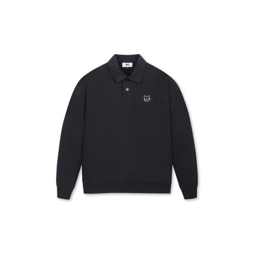 왁 (왁골프)Men WAACKY LS Polo Sweatshirt_WMTBS25104BKX