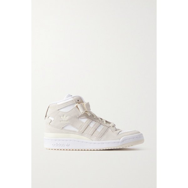 Forum Bonega Mid Suede-trimmed Leather High-top Sneakers 크림 43769801097590530