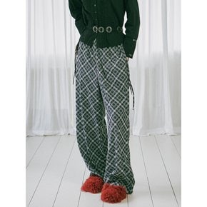 Check relax pants / Black