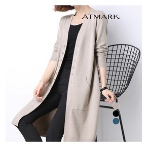 ATMARK 롱포켓브이넥버튼가디건_AA46CD031G