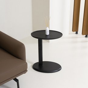 안나 사이드 원형 테이블 인테리어 탁자 침대 침실 쇼파옆 수입 보조(450/블랙)