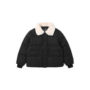 23FW 여성 퍼 칼라 패딩 (BLACK)