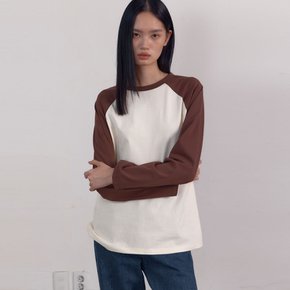 Loose Raglan Long Sleeve T-Shirts (Brown)