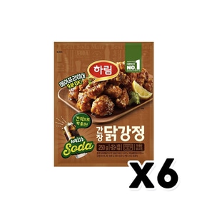 하림 간장닭강정 즉석조리 250g x 6개