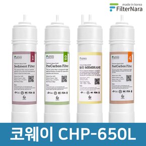 코웨이 CHP-650L 고품질 정수기 필터 호환 전체 세트