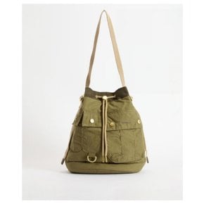 26SS 여성 카키 Mia Drawstring 토트백 URBA6E304E3