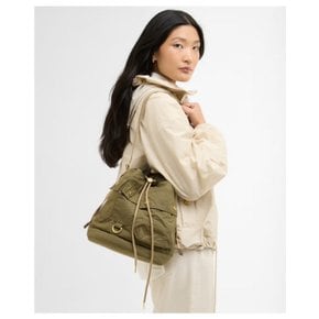26SS 여성 카키 Mia Drawstring 토트백 URBA6E304E3